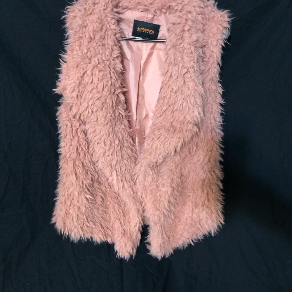Pink Faux Fur Vest